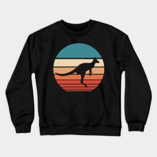 Kangaroo Retro Sunset Crewneck Sweatshirt